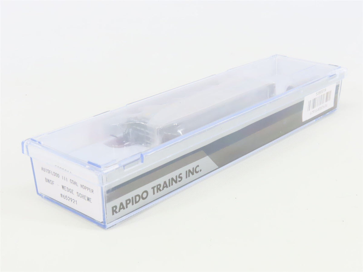 N Rapido 538001A BNSF Railway Autoflood 5-Bay Hopper Car #652921 w/Coal Load