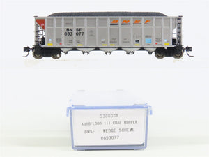 N Rapido 538003A BNSF Railway Autoflood 5-Bay Hopper Car #653077 w/Coal Load
