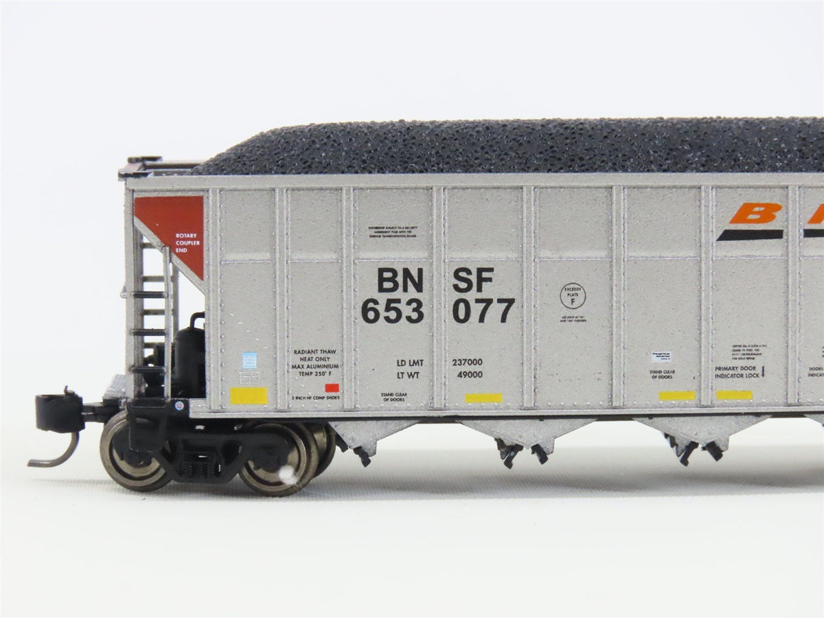 N Rapido 538003A BNSF Railway Autoflood 5-Bay Hopper Car #653077 w/Coal Load
