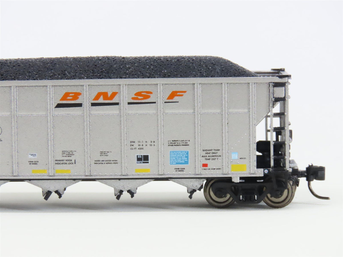 N Rapido 538003A BNSF Railway Autoflood 5-Bay Hopper Car #653077 w/Coal Load