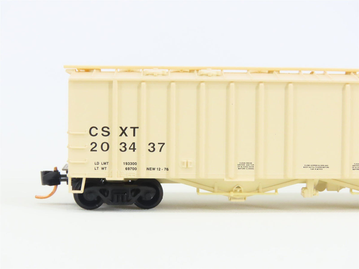 N Scale Micro-Trains MTL 09800032 CSXT 50&#39; Airslide 2-Bay Hopper Car #203437