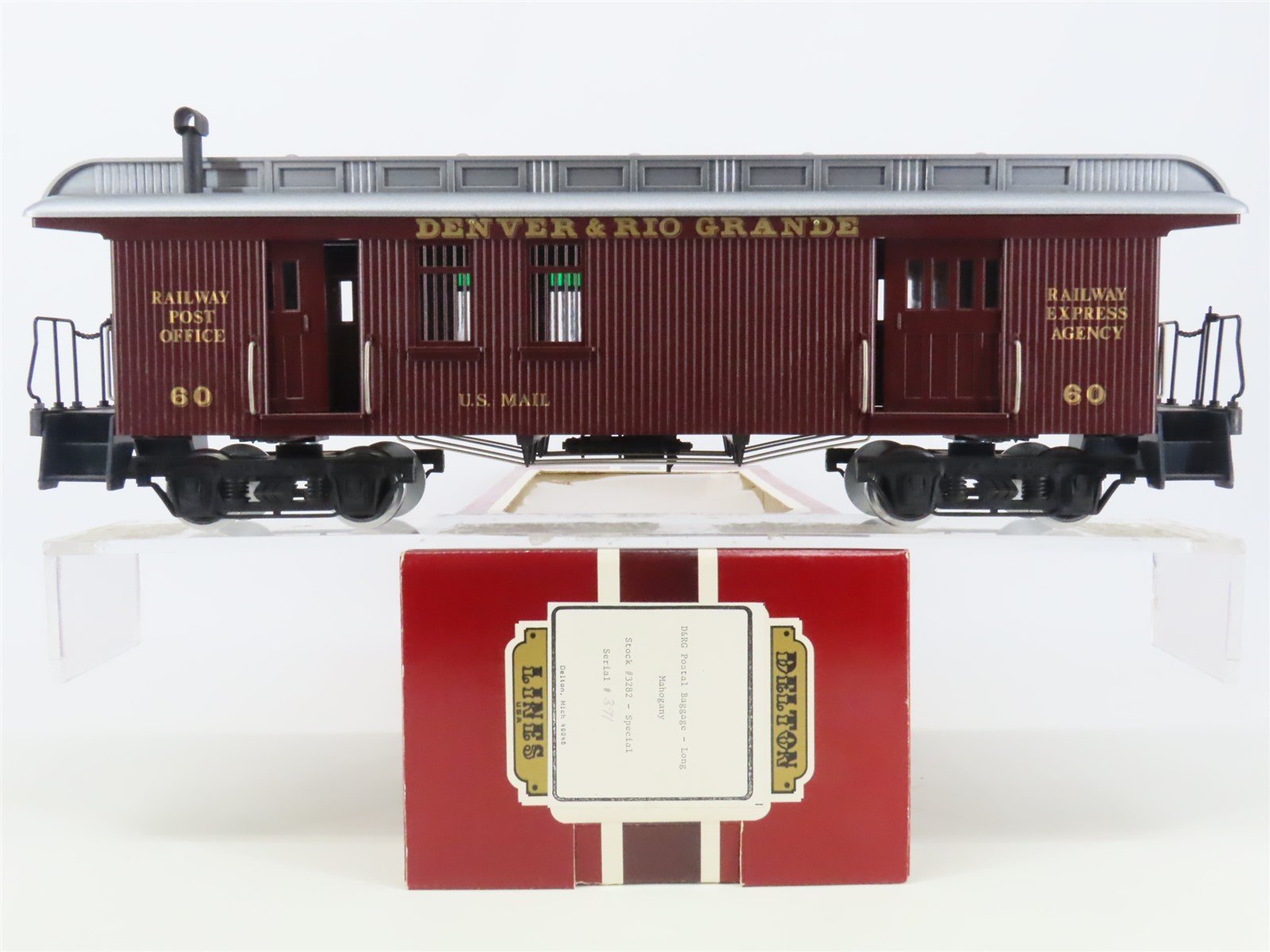 G Delton Locomotive Works 3282 D&RGW Rio Grande Postal Baggage Passenger #60