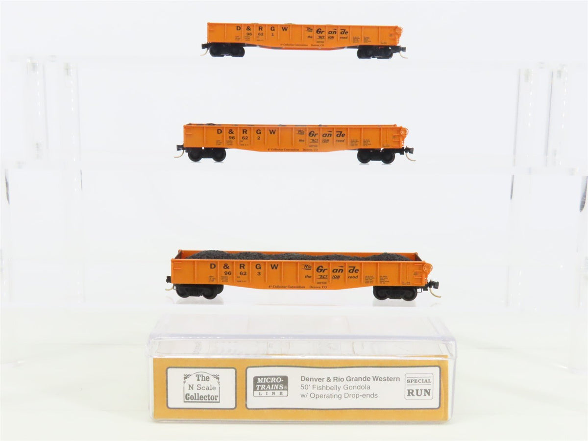 N Micro-Trains MTL DRGW Rio Grande &quot;Special Run&quot; Gondola 3-Car w/Loads Pack