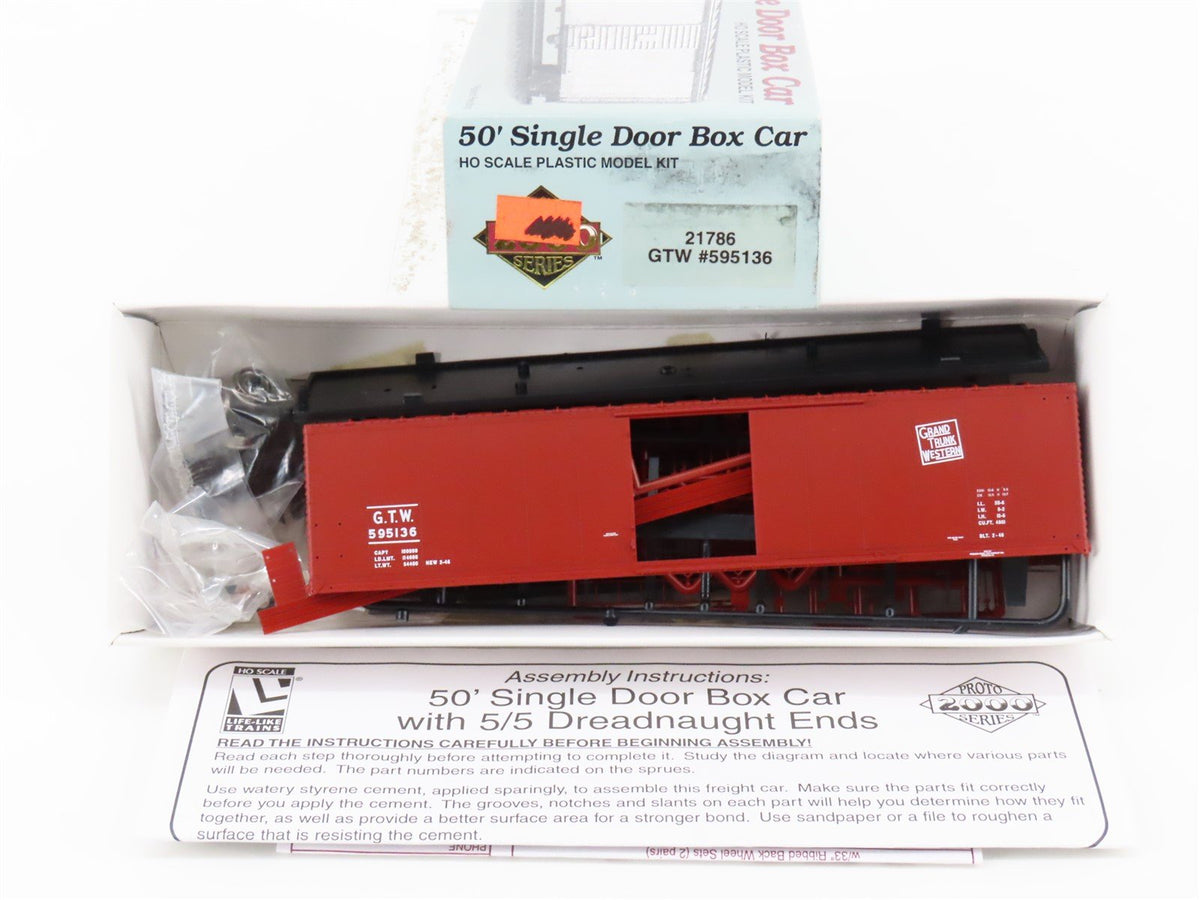 HO Scale PROTO 2000 Kit #21786 GTW Grand Trunk Western 50&#39; Box Car #595136