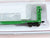 N Scale Atlas #50005789 BN Burlington Northern 48' GSI Bulkhead Flat Car #621058