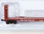 N Scale Atlas #50005799 GM&O Gulf Mobile & Ohio 48' GSI Bulkhead Flat Car #74075