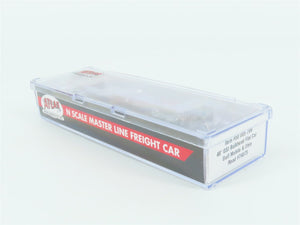 N Scale Atlas #50005799 GM&O Gulf Mobile & Ohio 48' GSI Bulkhead Flat Car #74075