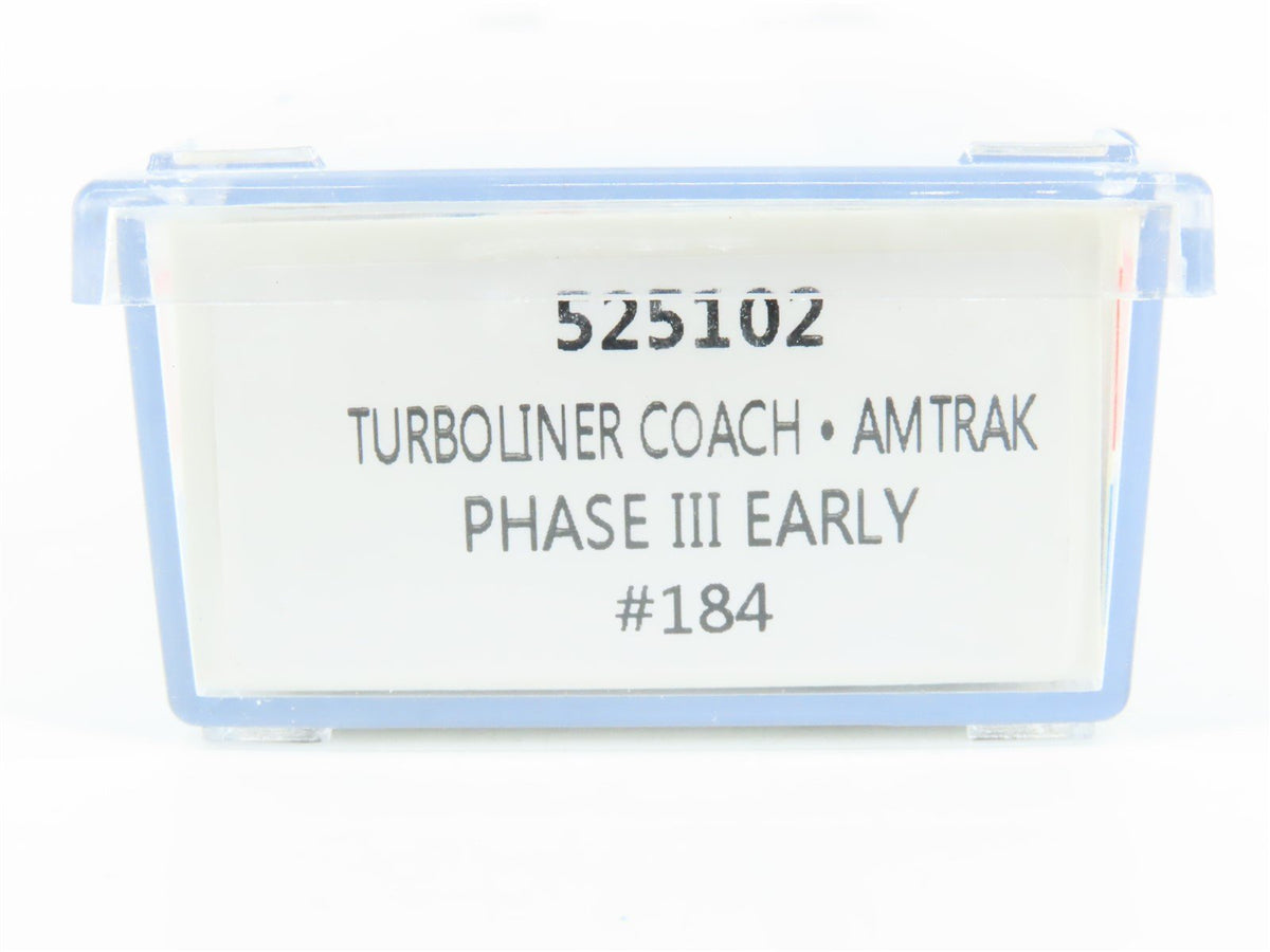 N Rapido 525102 Amtrak RTL Phase III Early Turboliner Coach Passenger Car #184