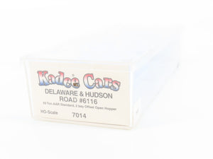 HO Scale Kadee 7014 D&H Delaware & Hudson Railroad 2-Bay Open Hopper #6116