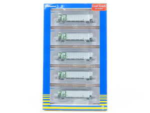 N Athearn ATH25060 BN Burlington Bethgon Coalporter w/ load 5 Car Set SEALED