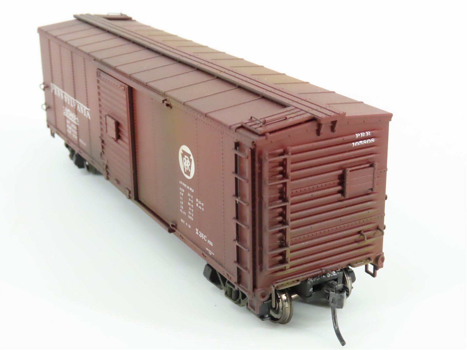 HO Scale Atlas 6426-2 PRR Pennsylvania Railroad Box Car #105808 Custom Weathered