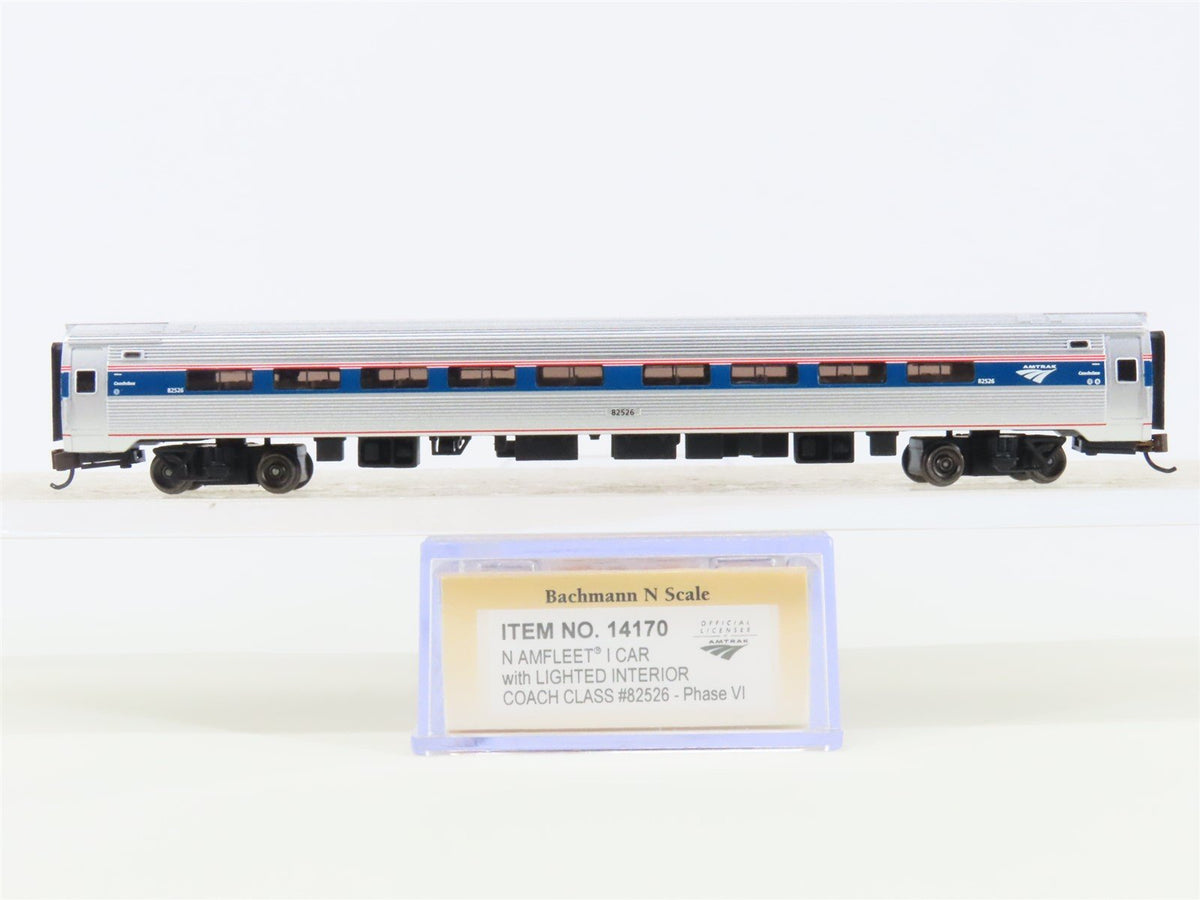 N Scale Bachmann 14170 Amtrak Amfleet Phase VI Coach Passenger Car #82526