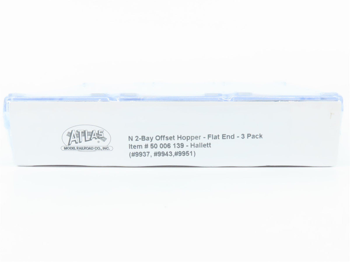 N Scale Atlas 50006139 HCTX Hallet 2 Bay Offset Hopper w/ load 3 Car Set SEALED