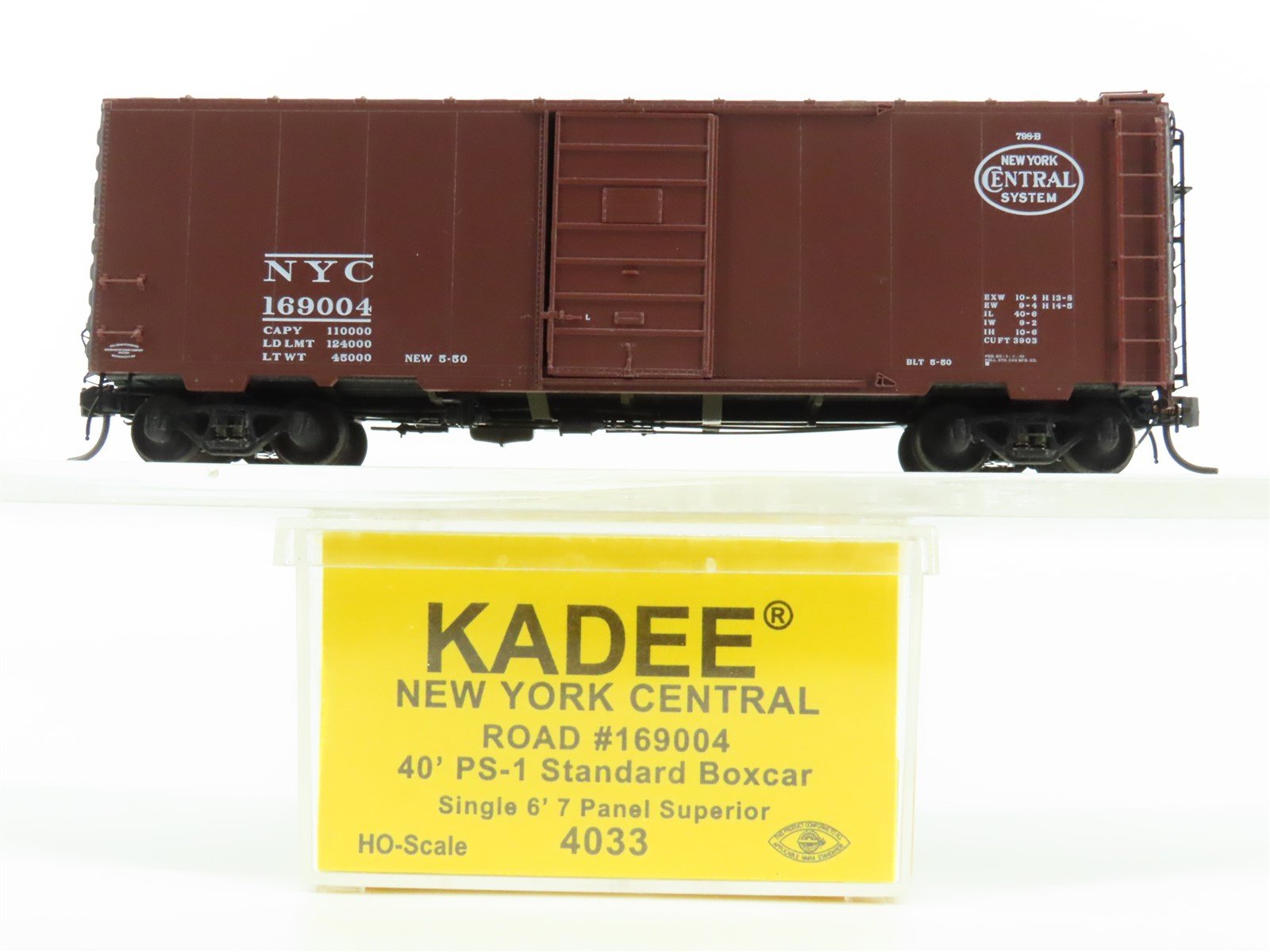 HO Scale Kadee 4033 NYC New York Central 40' PS-1 Standard Boxcar #169004
