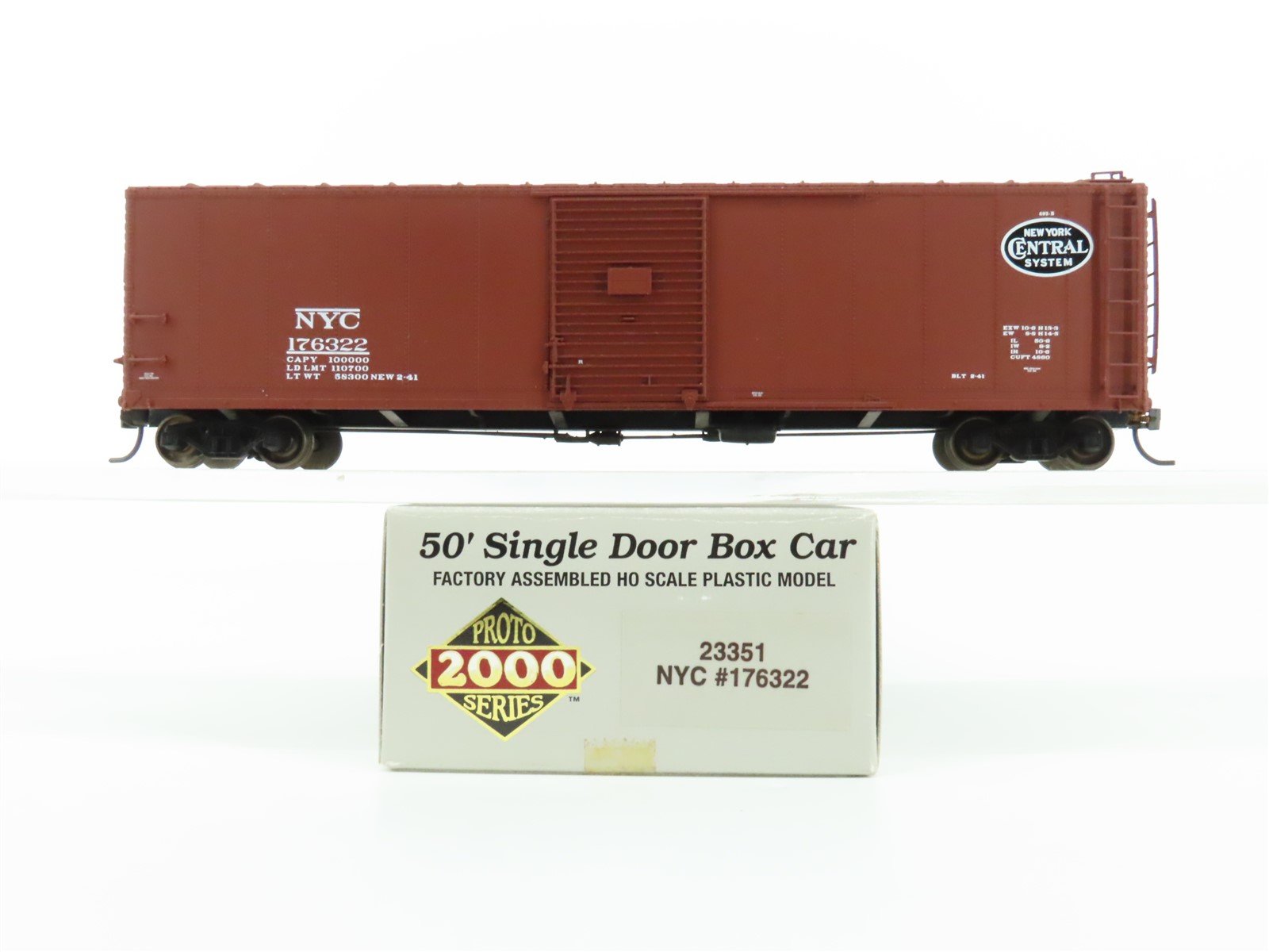 HO Scale Proto 2000 #23351 NYC New York Central 50' Single Door Boxcar #176322
