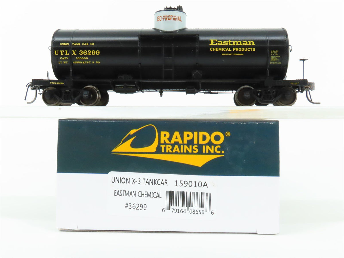 HO Scale Rapido 159010A UTLX Eastman Chemical Single Dome Tank Car #36299