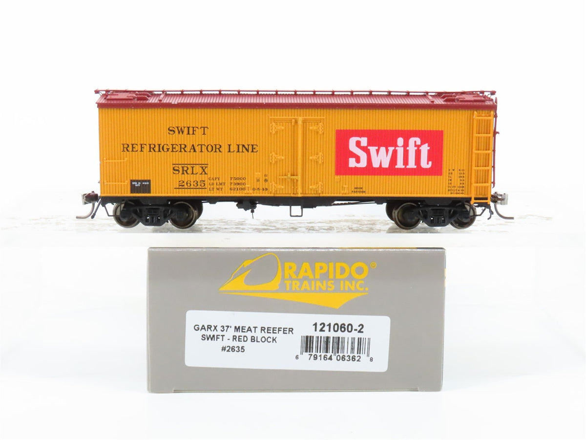 HO Scale Rapido 121060-2 SRLX Swift Refrigerator Line 37&#39; Meat Reefer #2635