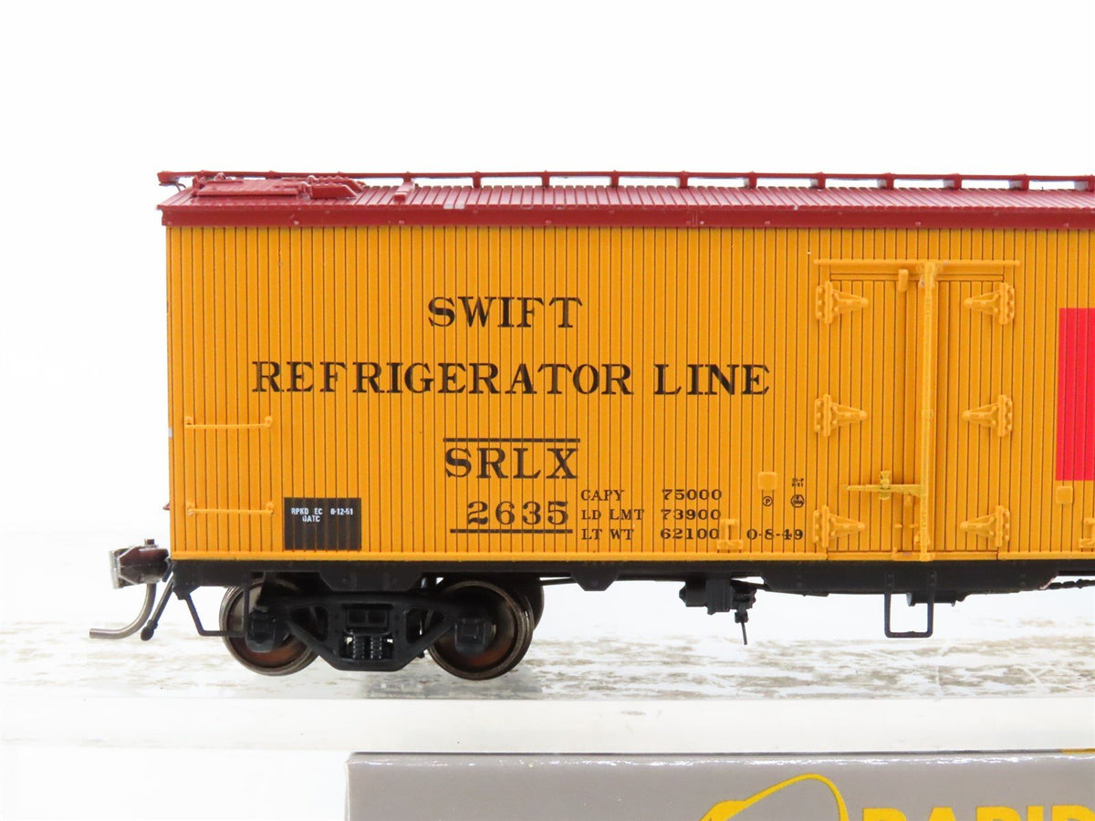 HO Scale Rapido 121060-2 SRLX Swift Refrigerator Line 37&#39; Meat Reefer #2635