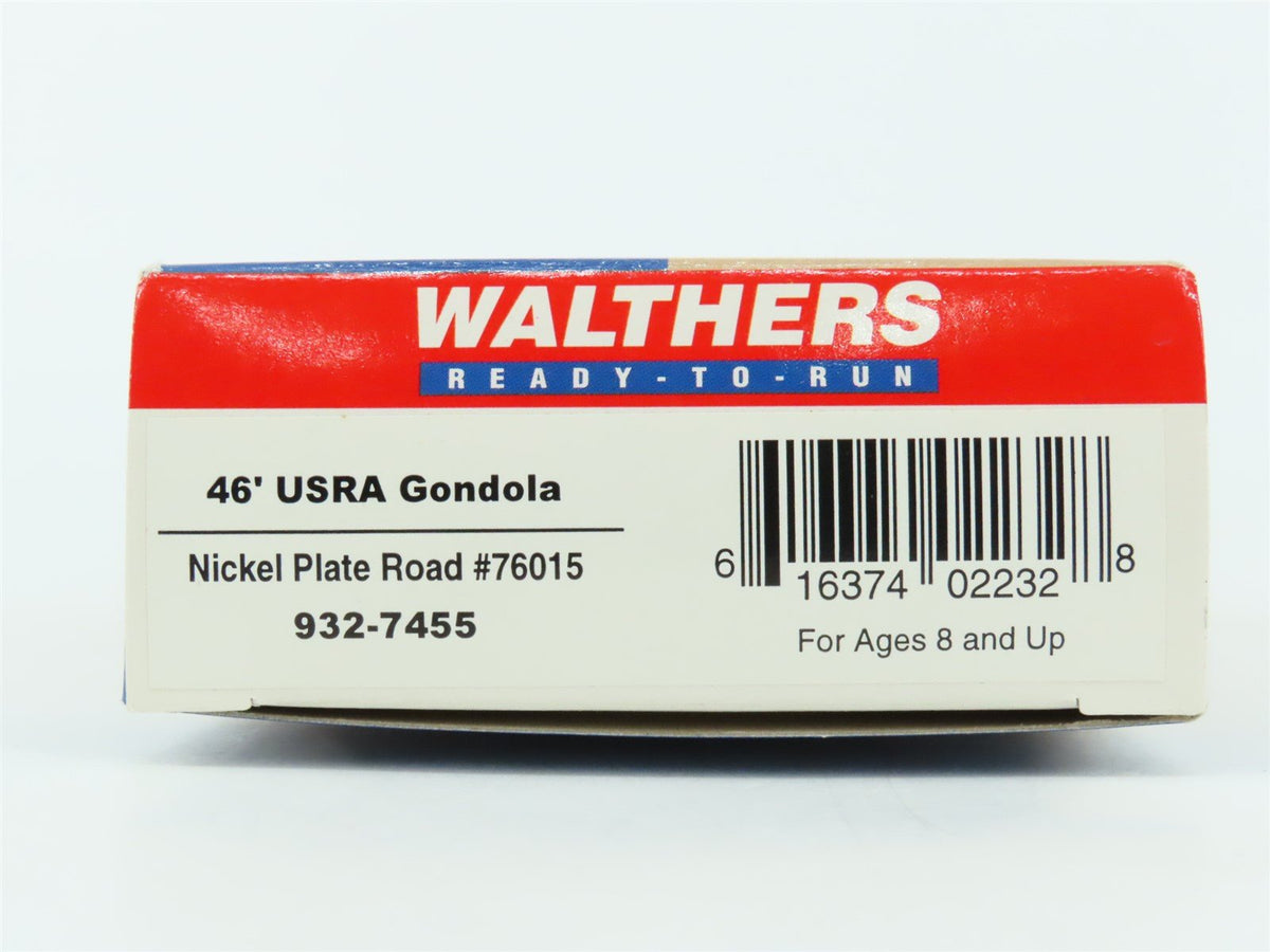 HO Walthers #932-7455 NKP NYC &amp; StL Nickel Plate Road 46&#39; USRA Gondola #76015