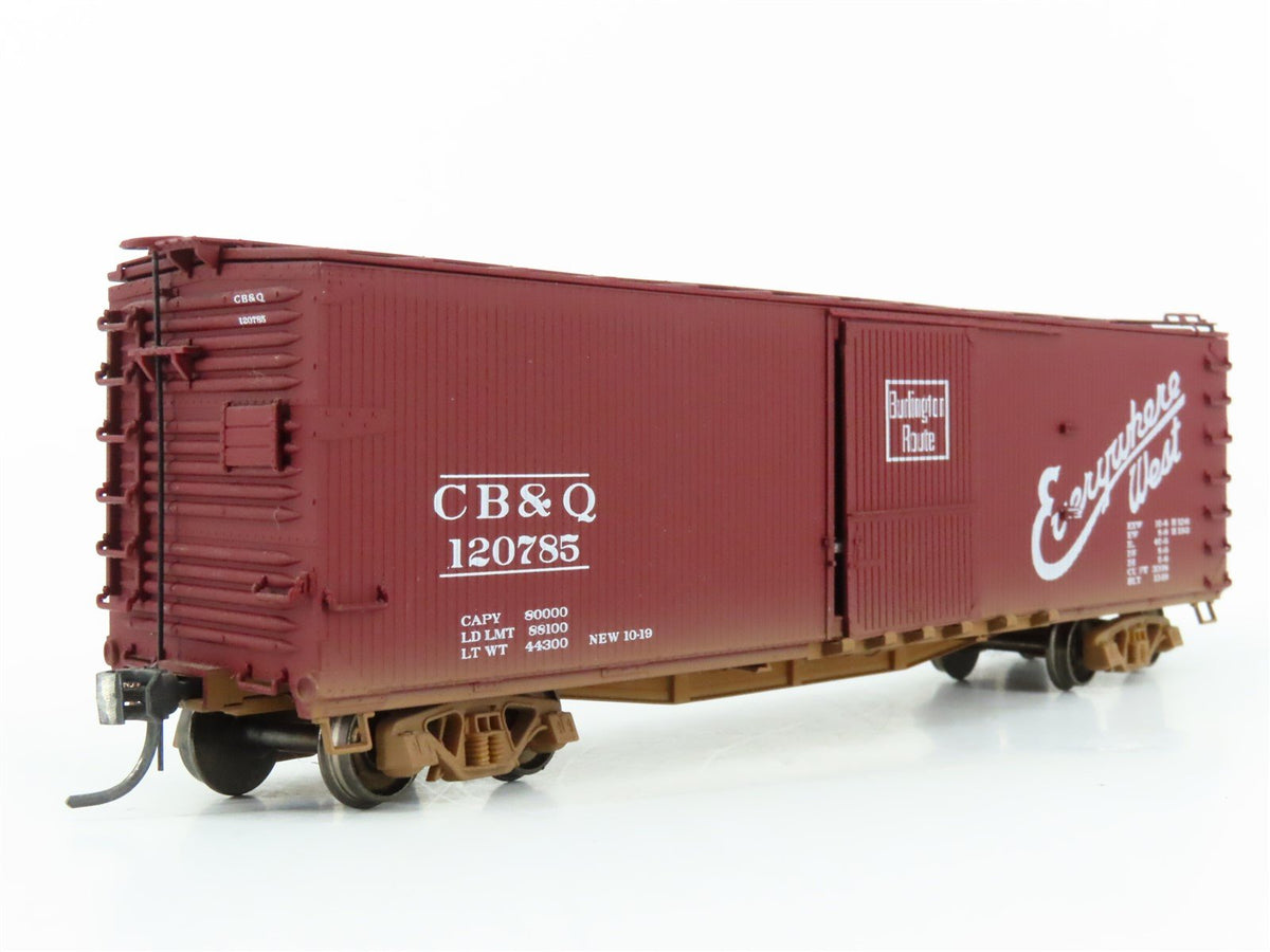 HO Scale Ertl 333 CB&amp;Q Burlington Route 50&#39; Boxcar #120785 - Weathered