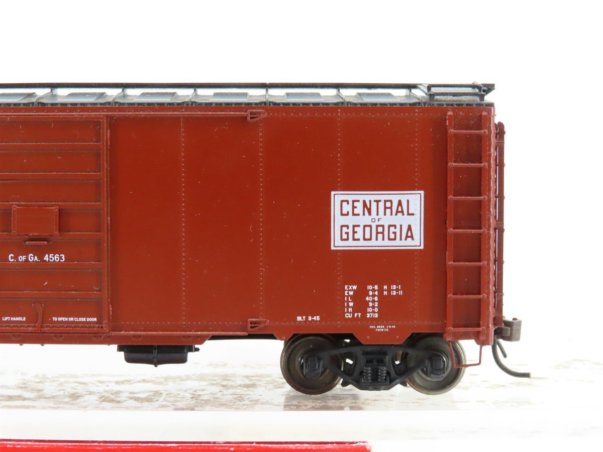 HO Scale Red Caboose RR-38075-2 CG Central of Georgia Single Door Box Car #4563