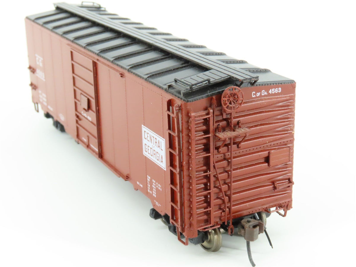 HO Scale Red Caboose RR-38075-2 CG Central of Georgia Single Door Box Car #4563