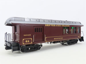 G Scale Delton Lines 3281 DRGW Rio Grande Mahogany Combine Passenger Car #61