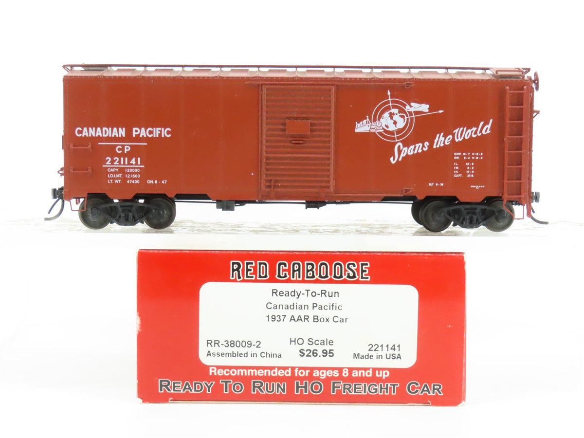 HO Red Caboose RR-38009-2 CP Canadian Pacific Spans the World Box Car #221141