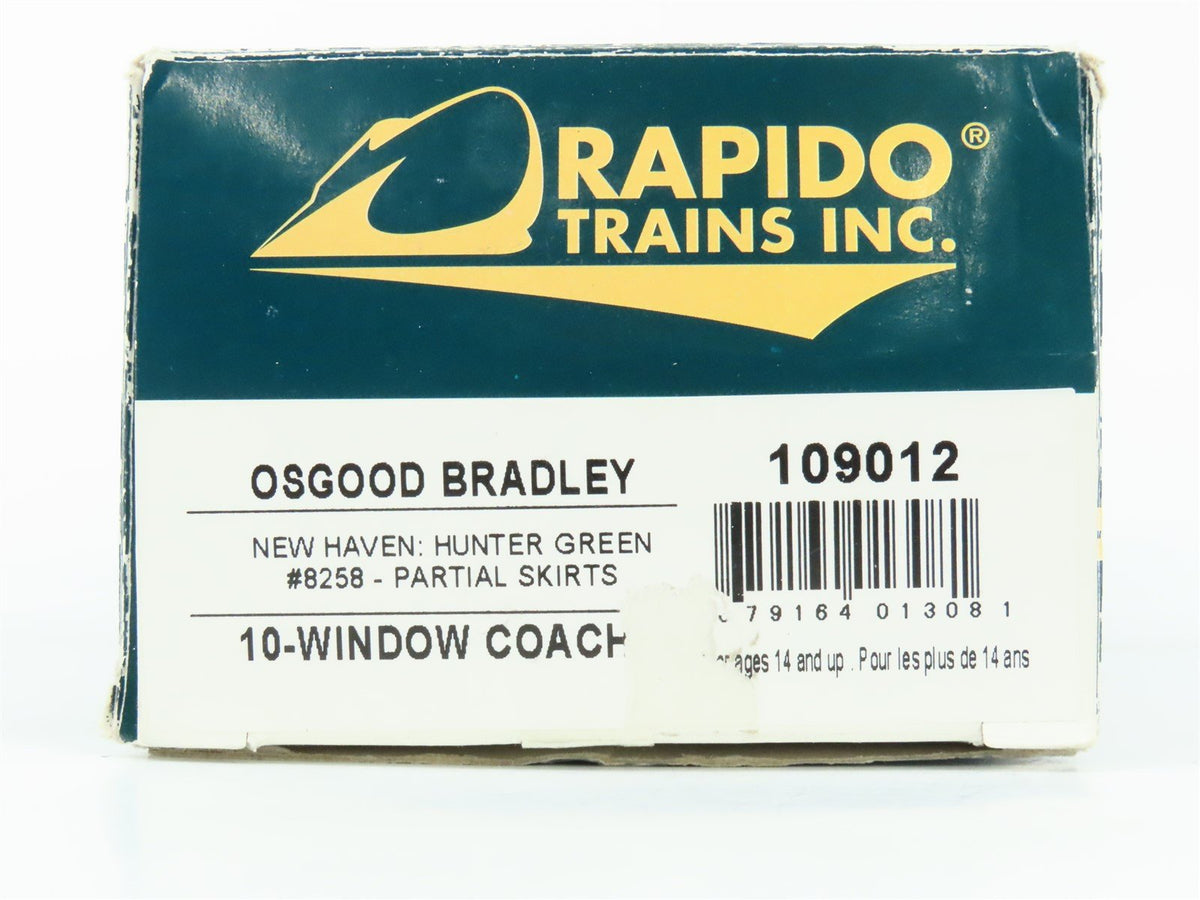 HO Scale Rapido Osgood Bradley 109012 NH New Haven Coach Passenger Car #8258