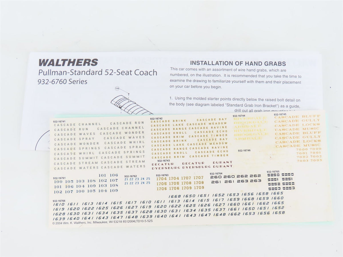 HO Scale Walthers 932-16762 D&amp;H Delaware &amp; Hudson 52-Seat Coach Passenger