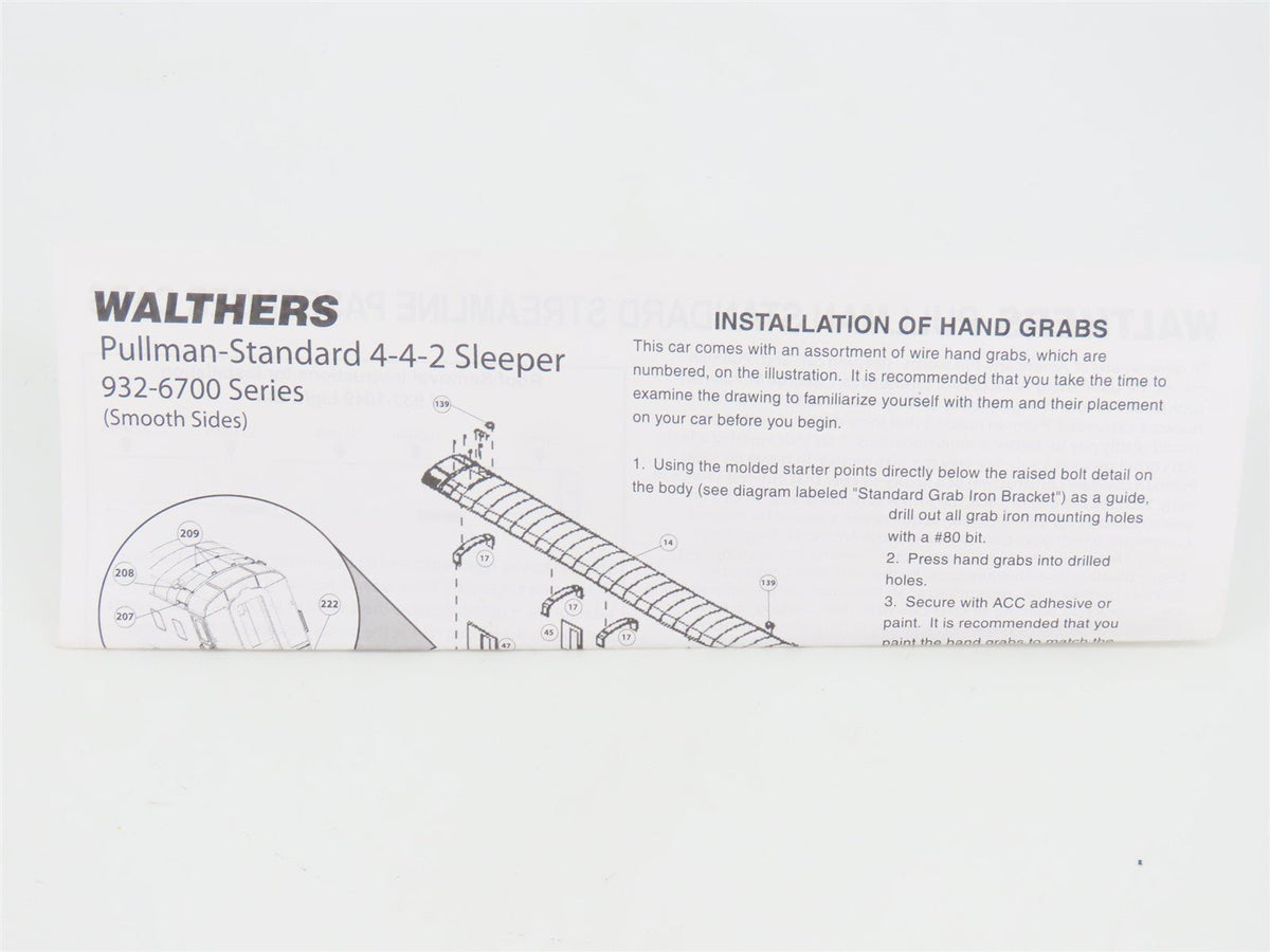 HO Walthers 932-6708 D&amp;RGW Rio Grande 4-4-2 Sleeper Passenger (4 Stripe Scheme)