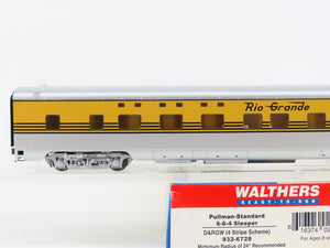 HO Walthers 932-6728 D&RGW Rio Grande 6-6-4 Sleeper Passenger (4 Stripe Scheme)
