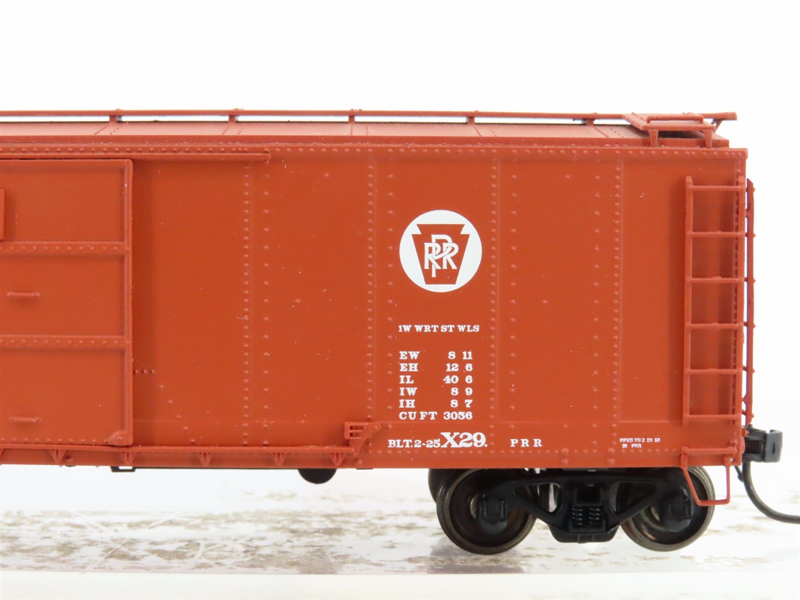 HO Scale Red Caboose RR-37201-7 PRR Pennsylvania Single Door Box Car #504454