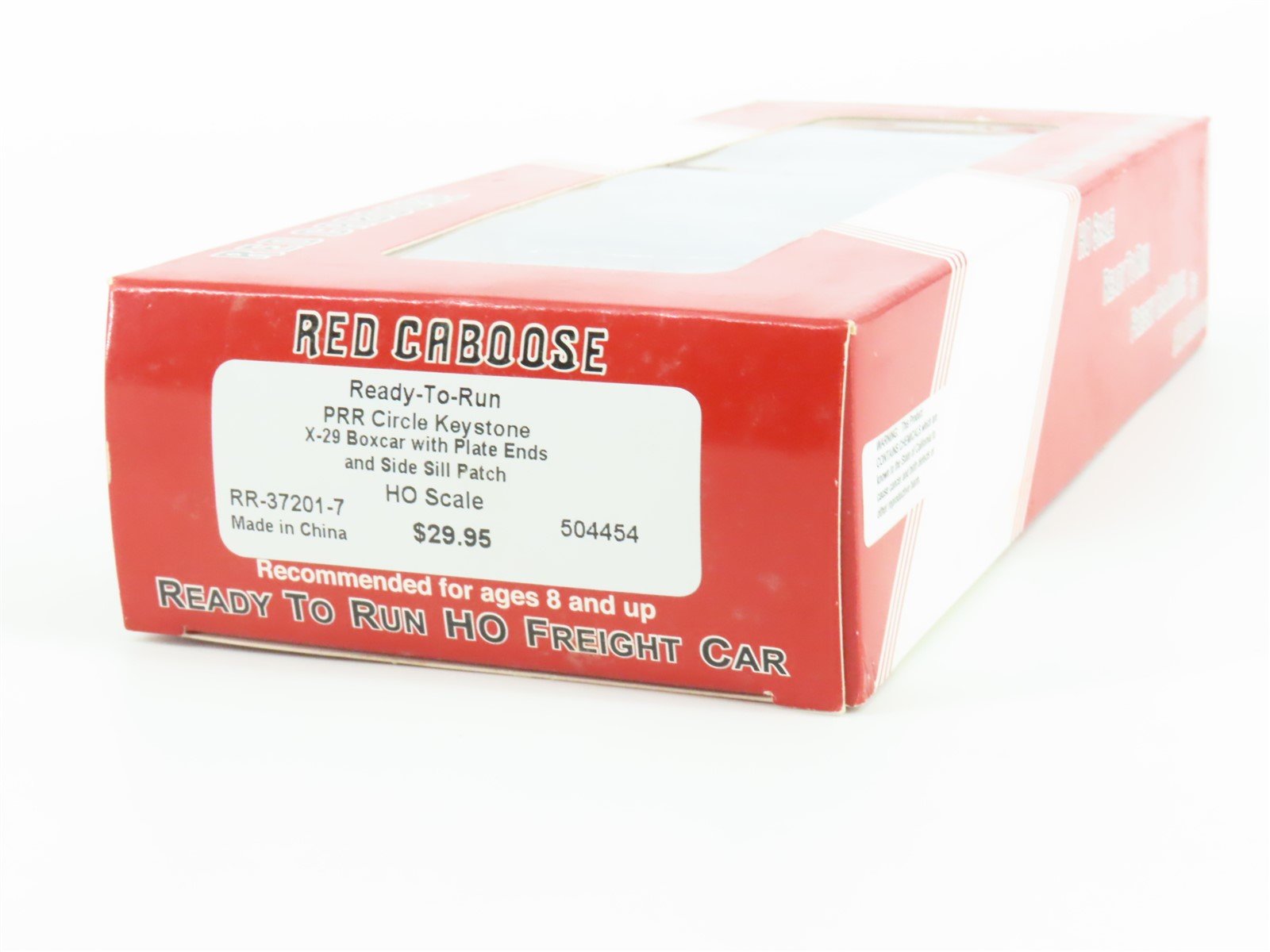 HO Scale Red Caboose RR-37201-7 PRR Pennsylvania Single Door Box Car #504454