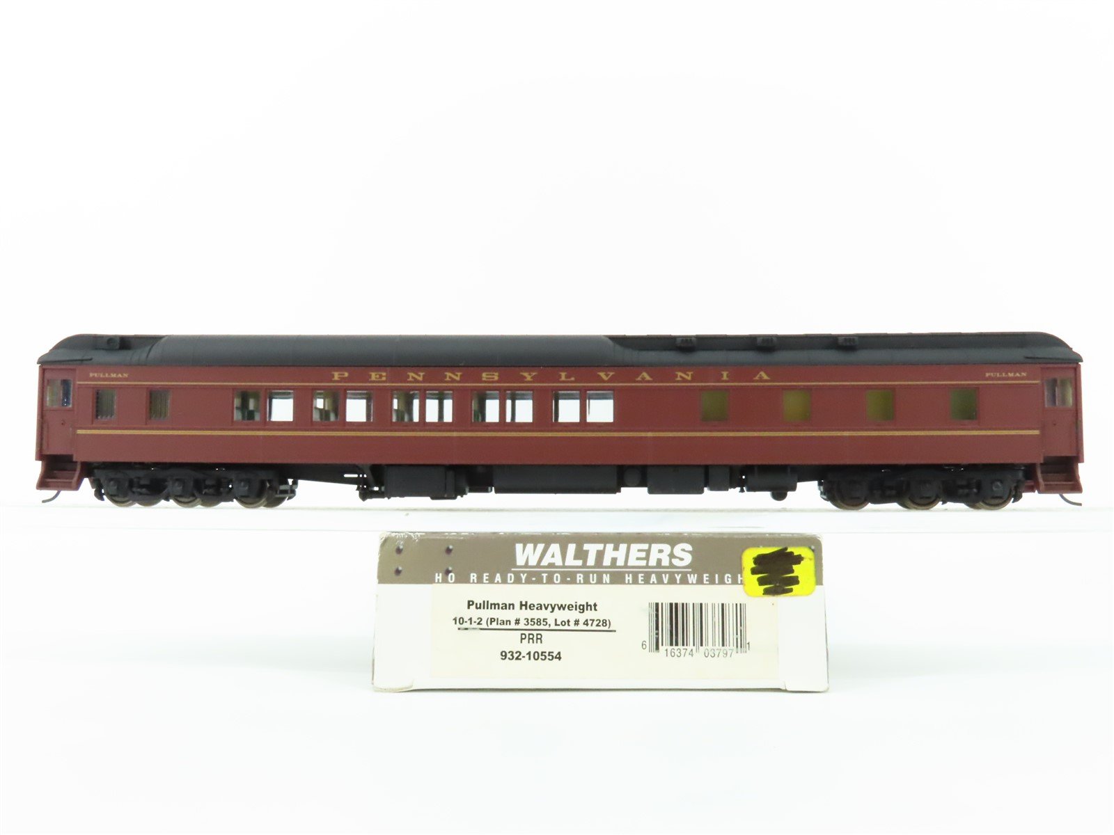 HO Walthers 932-10554 PRR Pennsylvania Pullman Heavyweight 10-1-2 Passenger
