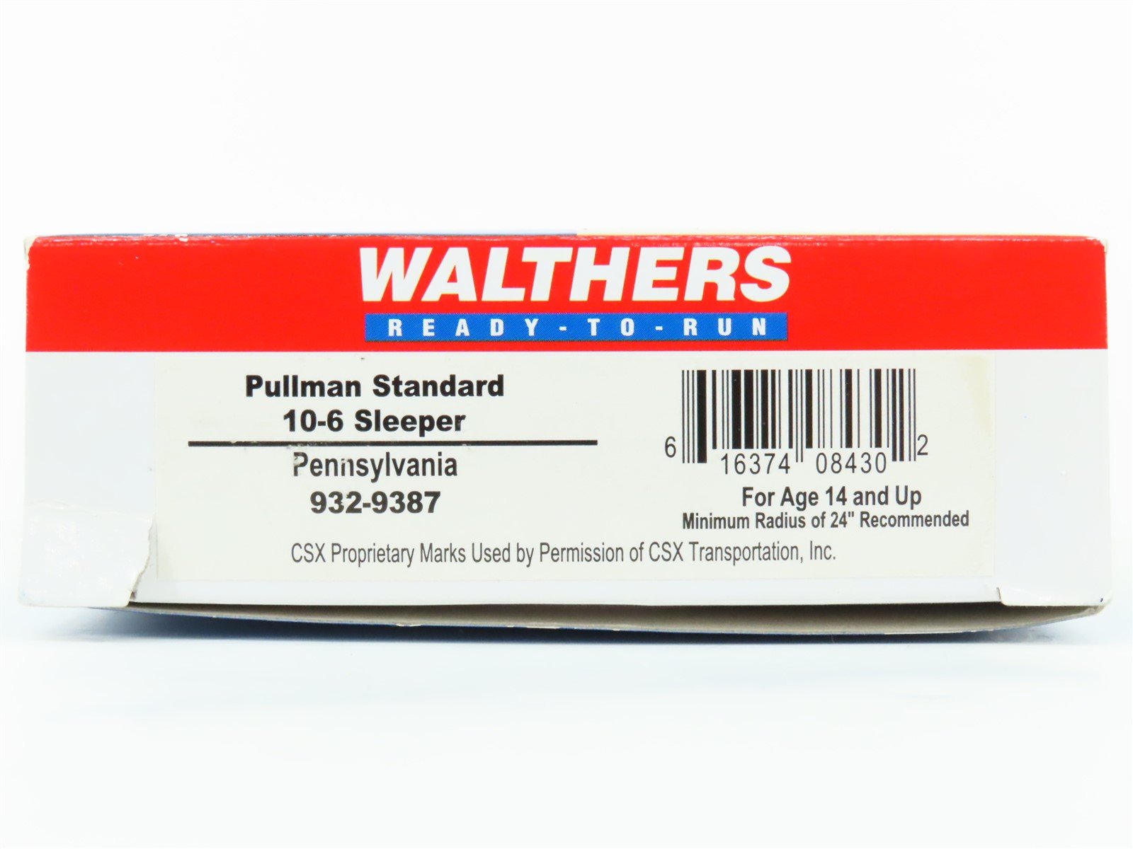 HO Walthers 932-9387 PRR Pennsylvania Pullman Standard 10-6 Sleeper Passenger