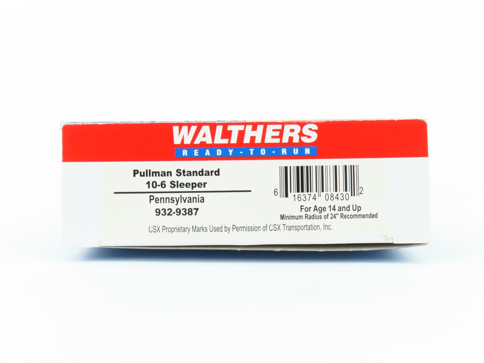 HO Walthers 932-9387 PRR Pennsylvania Pullman Standard 10-6 Sleeper Passenger