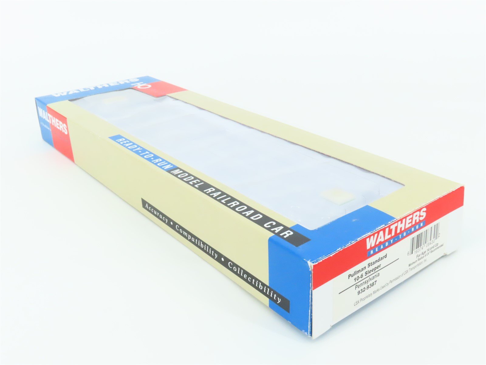 HO Walthers 932-9387 PRR Pennsylvania Pullman Standard 10-6 Sleeper Passenger