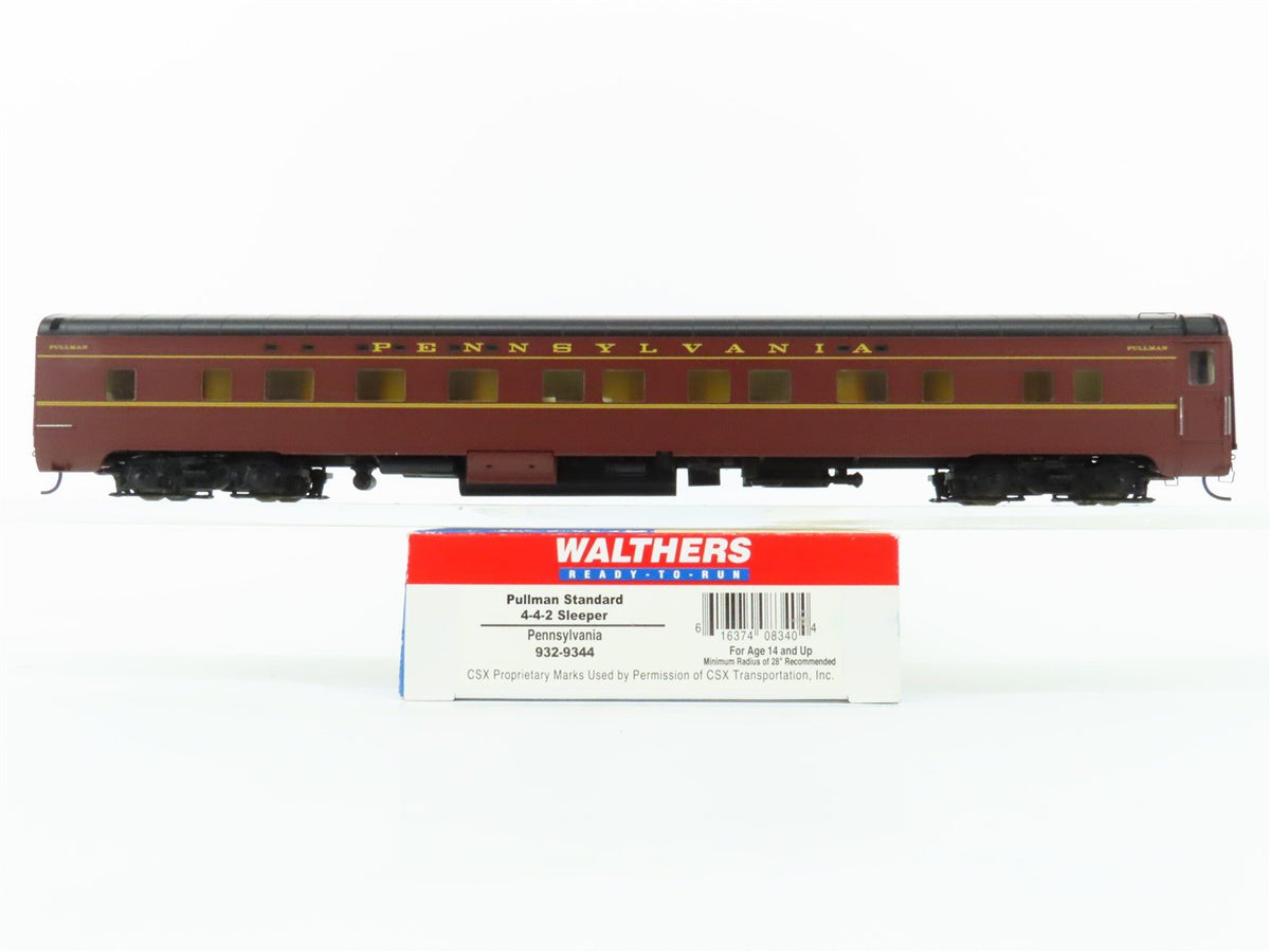 HO Walthers 932-9344 PRR Pennsylvania Pullman Standard 4-4-2 Sleeper Passenger