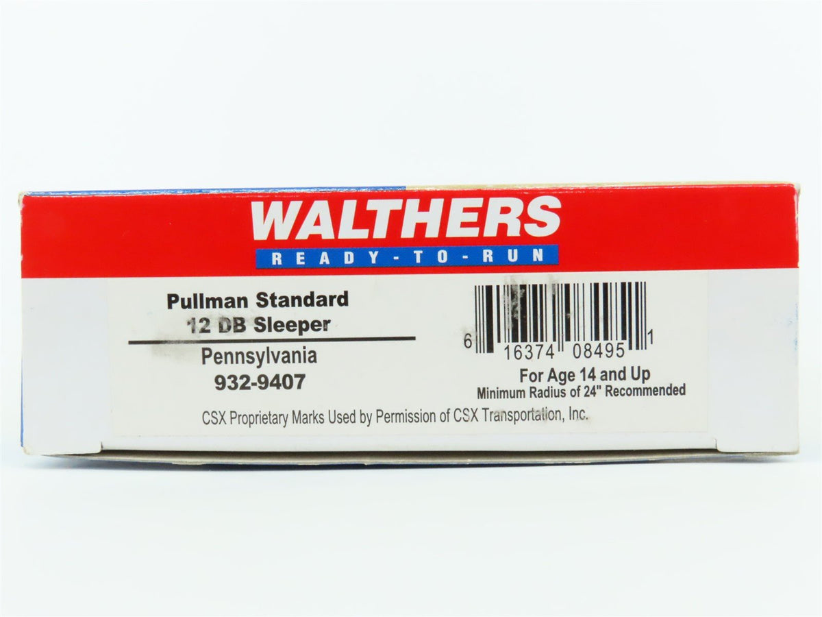 HO Walthers 932-9407 PRR Pennsylvania Pullman Standard 12 DB Sleeper Passenger