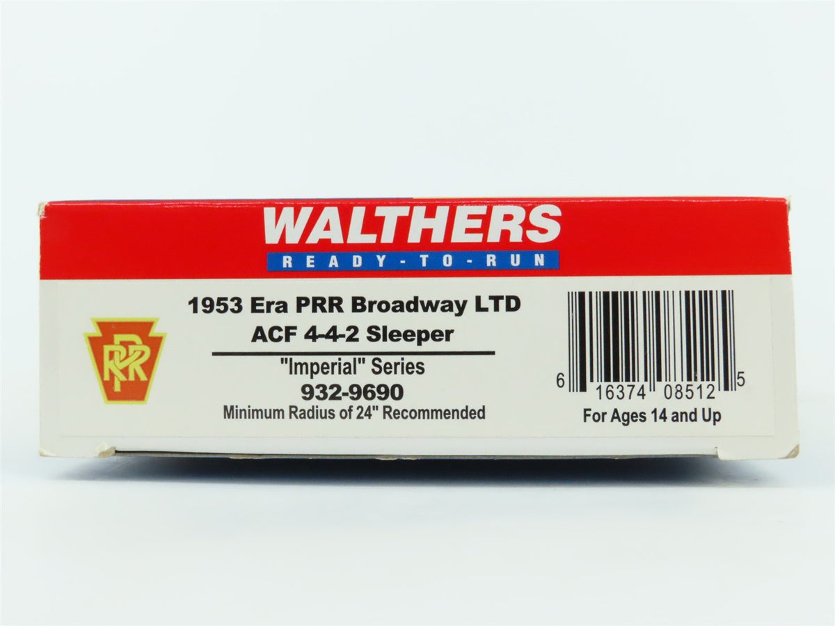 HO Scale Walthers 932-9690 PRR 1953 Era Broadway LTD ACF 4-4-2 Sleeper Passenger