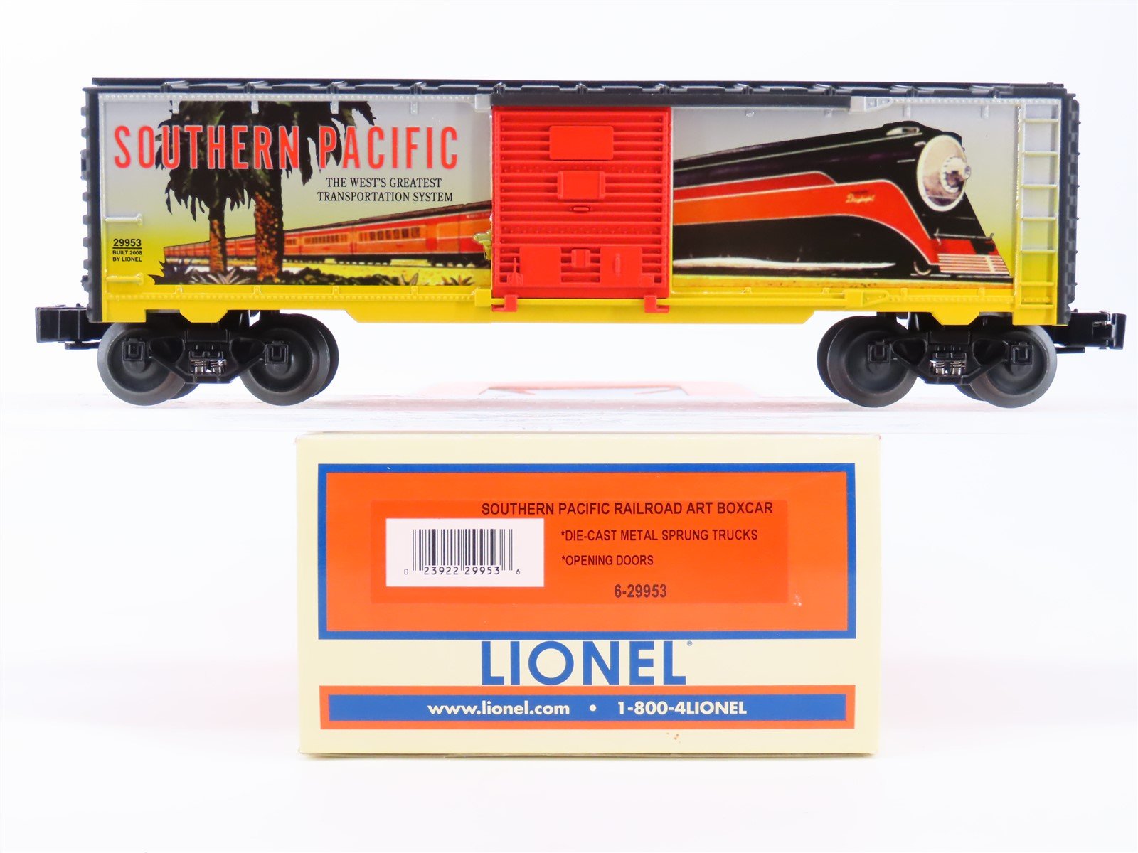 O Gauge 3-Rail Lionel 6-29953 SP Southern Pacific Art Boxcar #29953