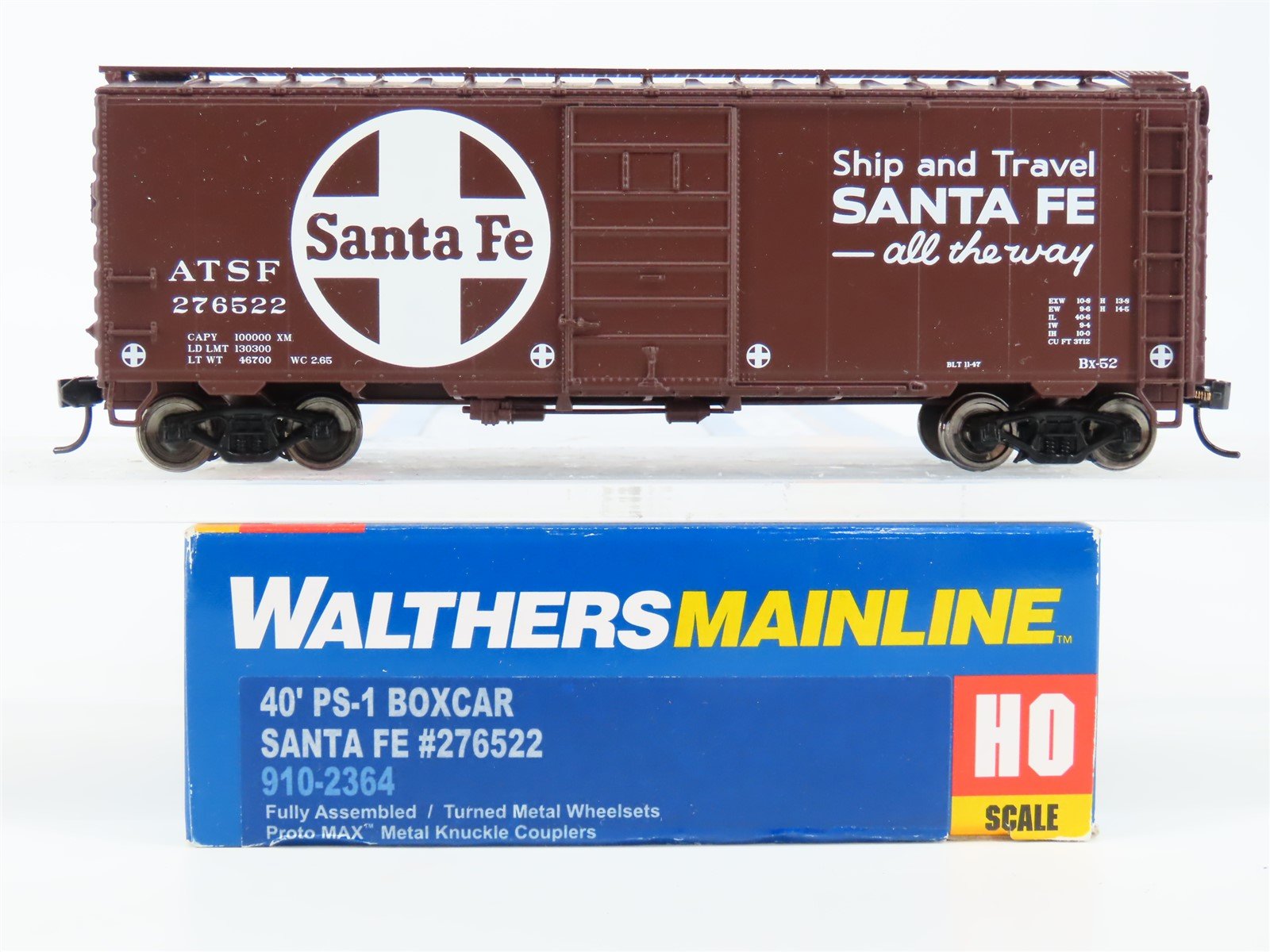 HO Walthers Mainline 910-2364 ATSF Santa Fe "All The Way" 40' Box Car #276522