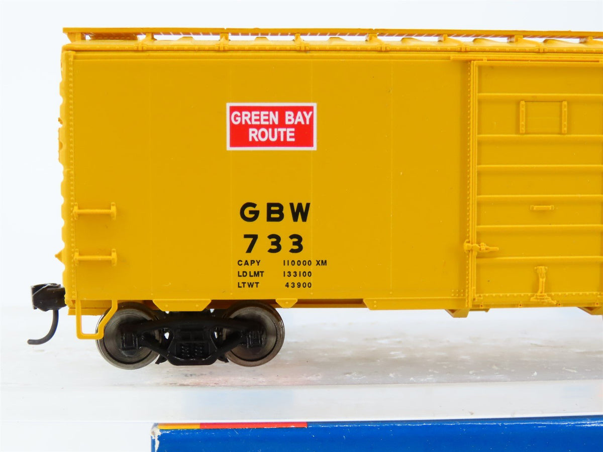HO Scale Walthers Mainline 910-2369 GBW Green Bay Route 40&#39; PS-1 Box Car #733