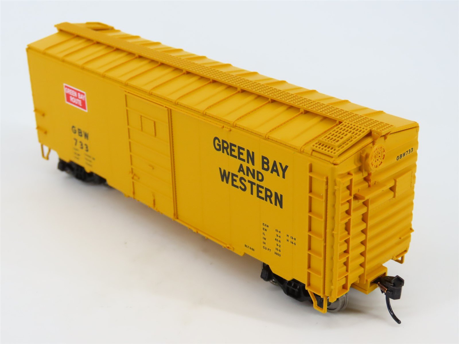 HO Scale Walthers Mainline 910-2369 GBW Green Bay Route 40' PS-1 Box Car #733