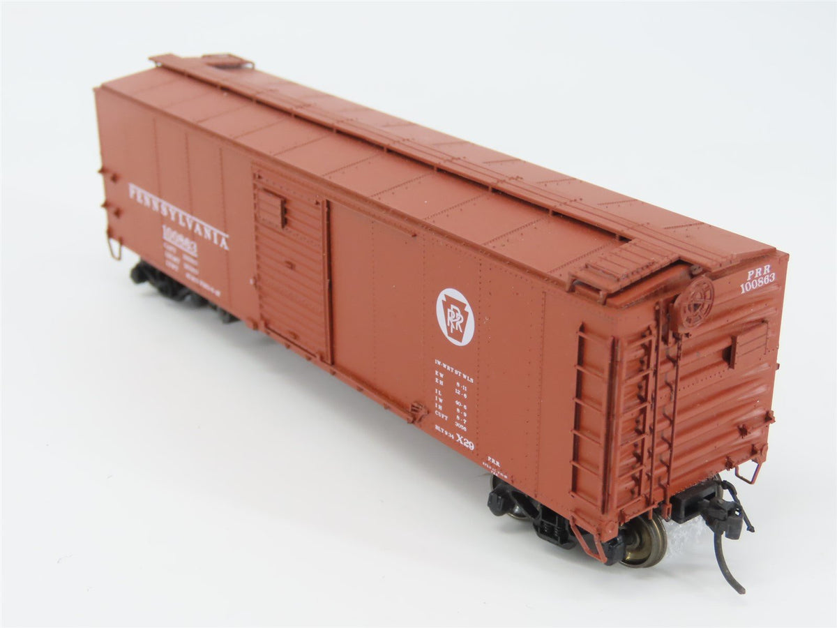HO Scale Red Caboose RR-37066-10 PRR Pennsylvania 1928 X-29 Box Car #100863