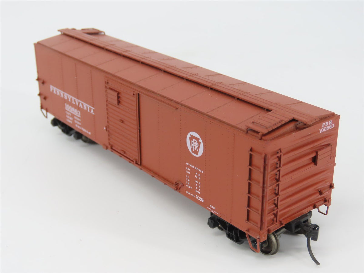 HO Scale Red Caboose RR-37066-10 PRR Pennsylvania 1928 X-29 Box Car #100863