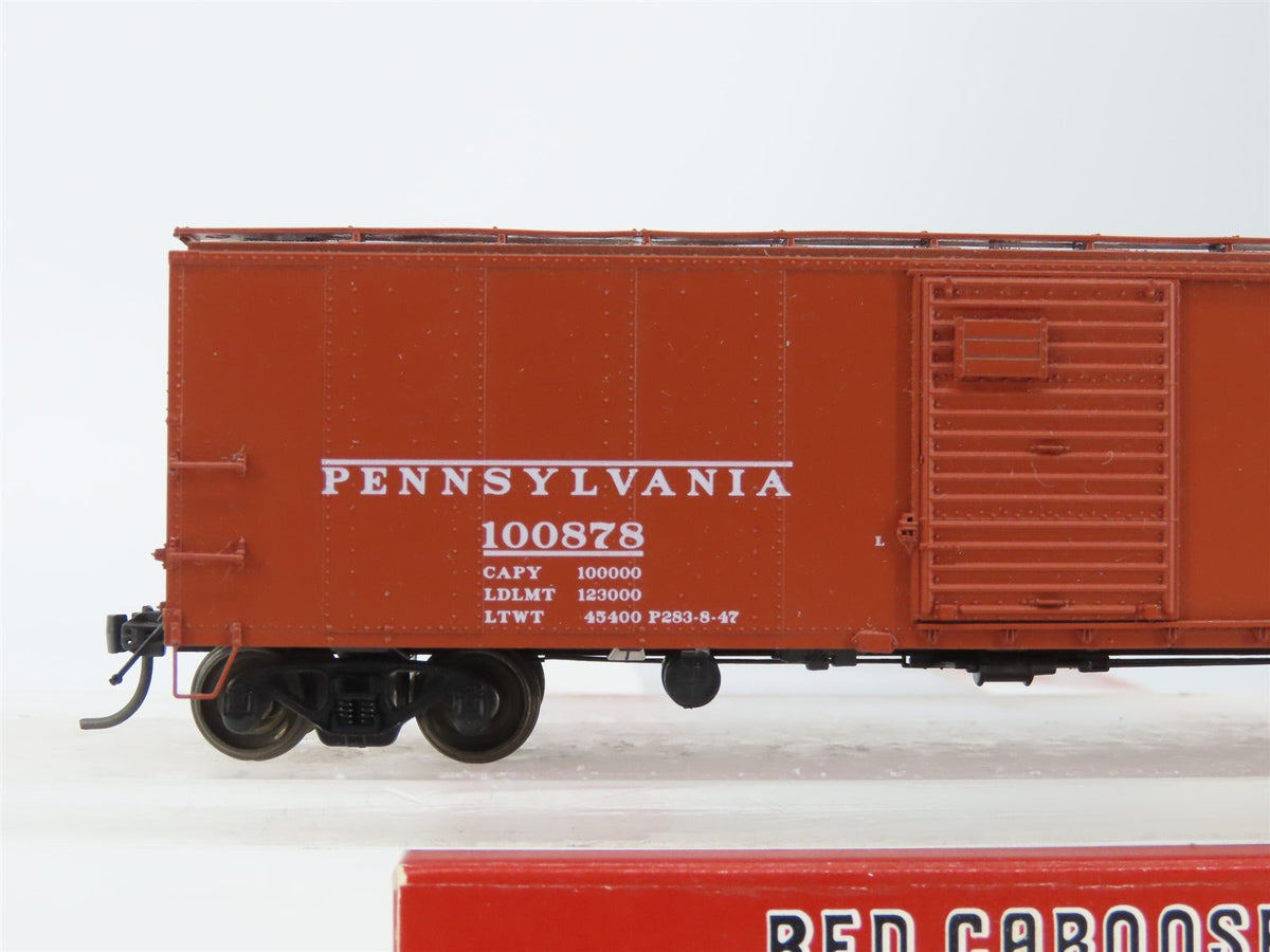 HO Scale Red Caboose RR-37066-11 PRR Pennsylvania 1928 X-29 Box Car #100878