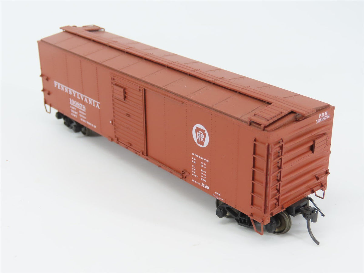 HO Scale Red Caboose RR-37066-11 PRR Pennsylvania 1928 X-29 Box Car #100878