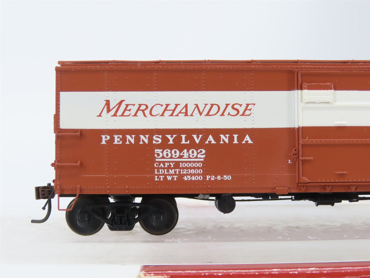 HO Red Caboose RR-37204-6 PRR Pennsylvania Merchandise X-29 Box Car #569492